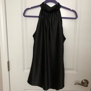 Dressy Black Silk Tank Top